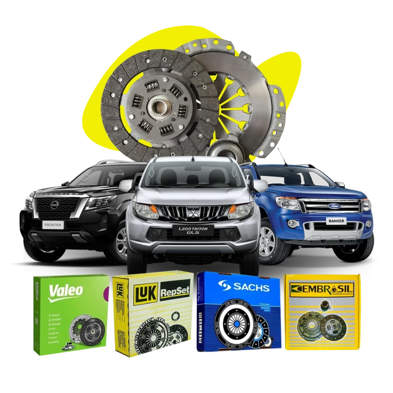 Kit de embreagem para caminhonetes e pick-ups com caixas Valeo, LUK, Sachs e Embrasil
